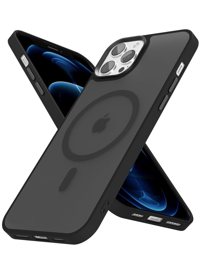 أكاليكس جراب مغناطيسي لهاتف آيفون 11 برو ماكس [مقاوم للصدمات ونحيف]، غطاء خلفي صلب شفاف مع حماية فائقة |أسود - Image 1